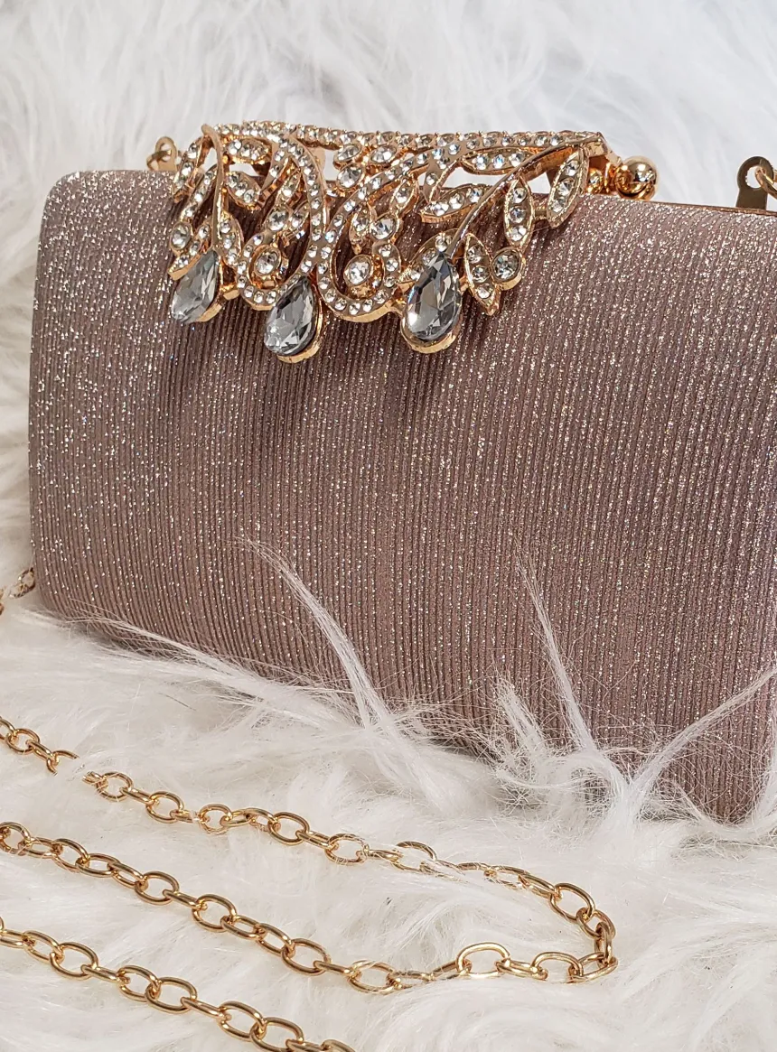 Pochette soirée femme strass et paillettes