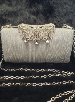 Pochette soirée femme strass et paillettes
