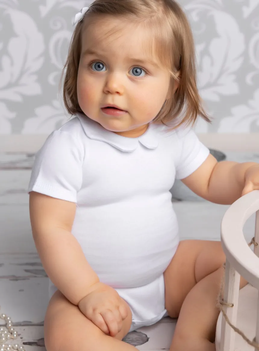 Polo body bébé fille manches courtes