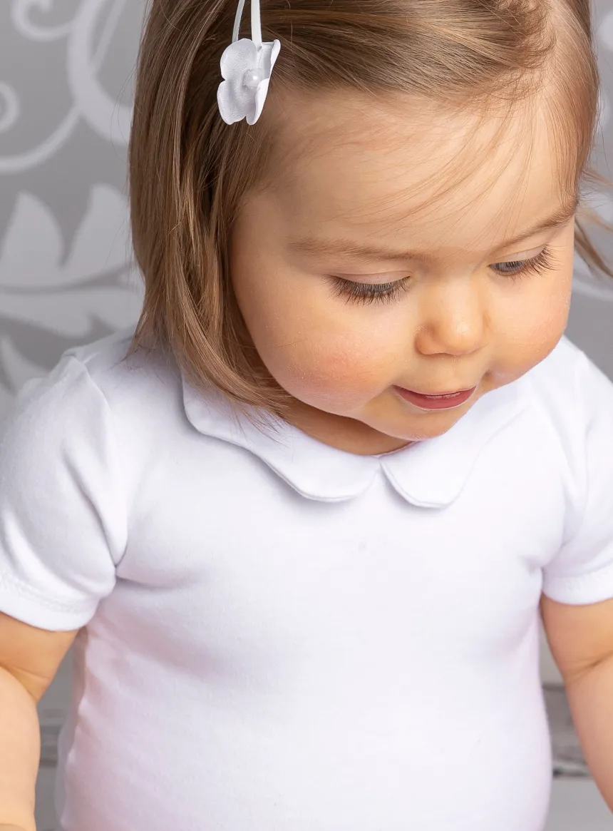 Polo body bébé fille manches courtes