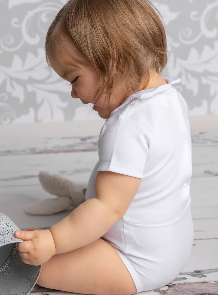 Polo body bébé fille manches courtes