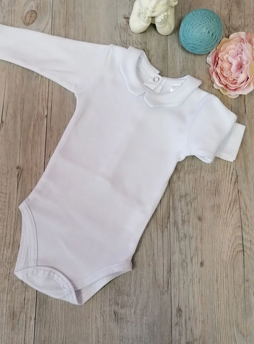 Polo body bébé fille manches longues