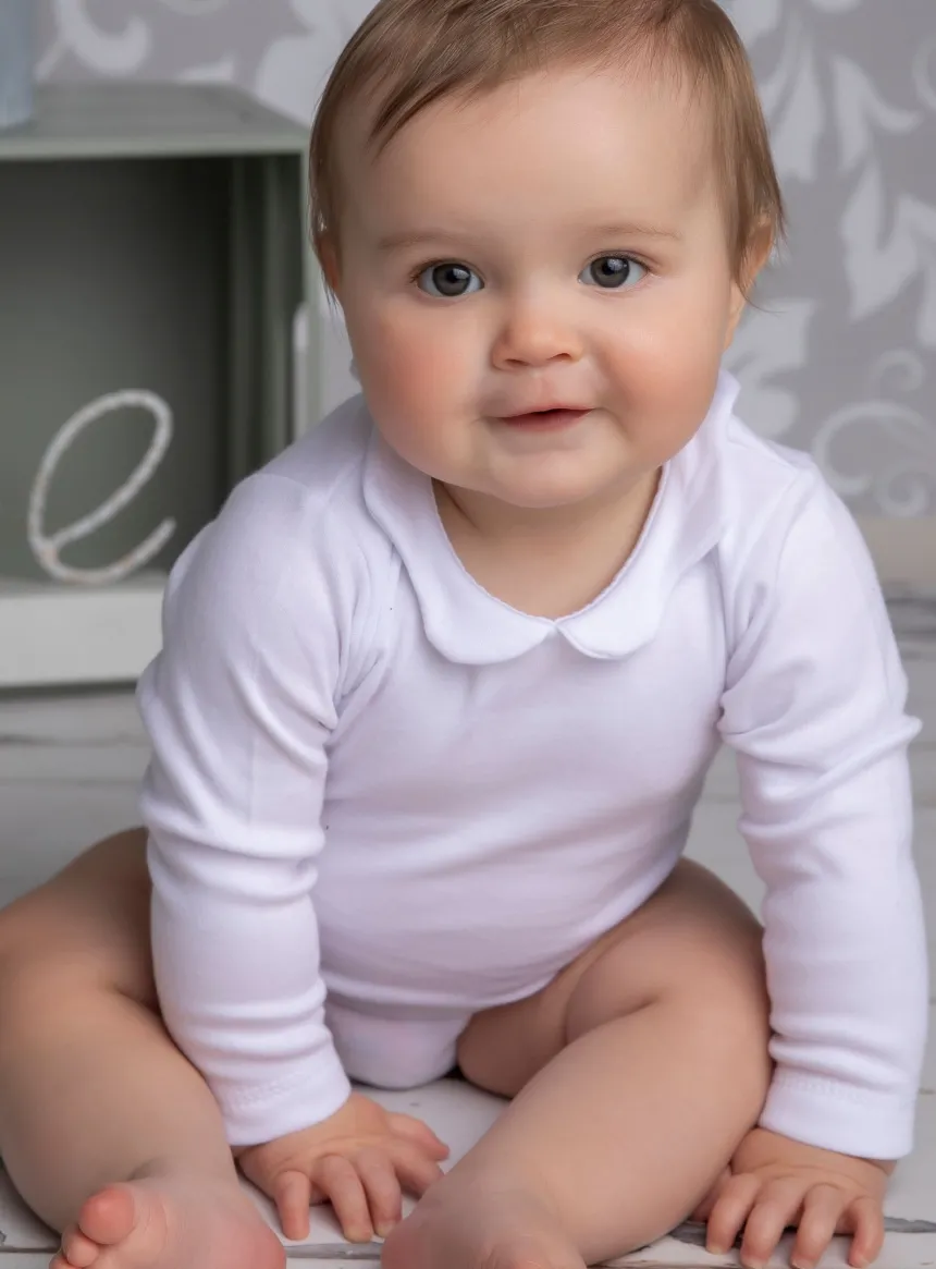 Polo body bébé fille manches longues