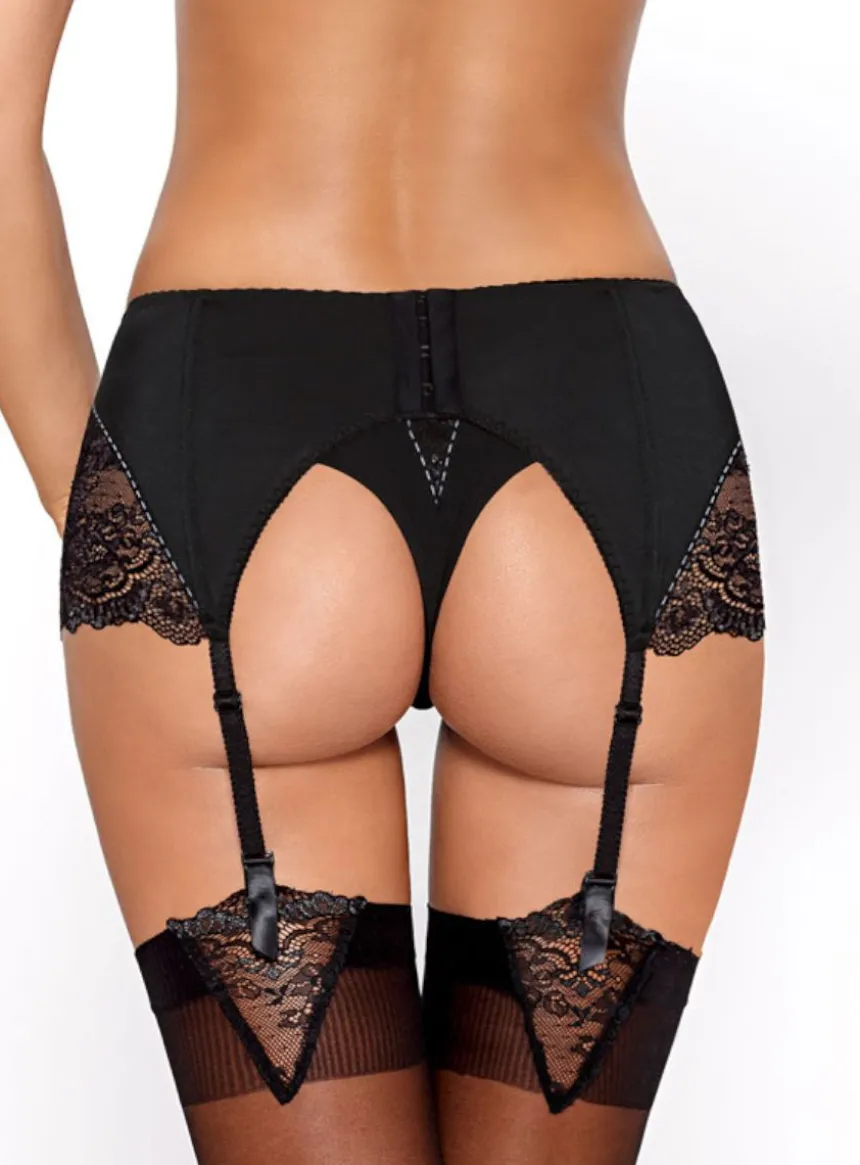 Porte jarretelle jupette noir Mia