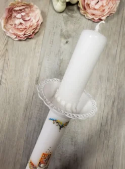 Protection bougie pour récupérer la cire Blanc
