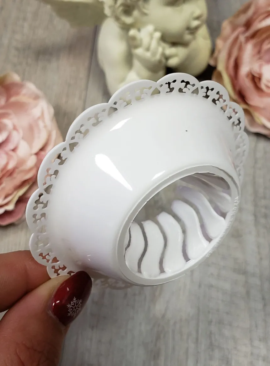Protection bougie pour récupérer la cire Blanc
