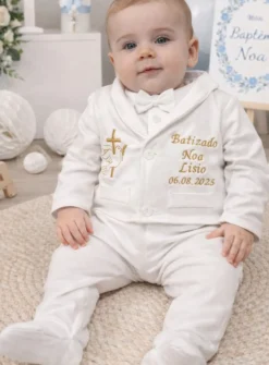 Pyjama costume de baptême bébé garçon