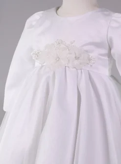 Robe baptême manches longues