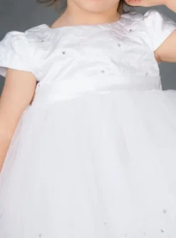 Robe bébé petite fille blanche strass Angéla