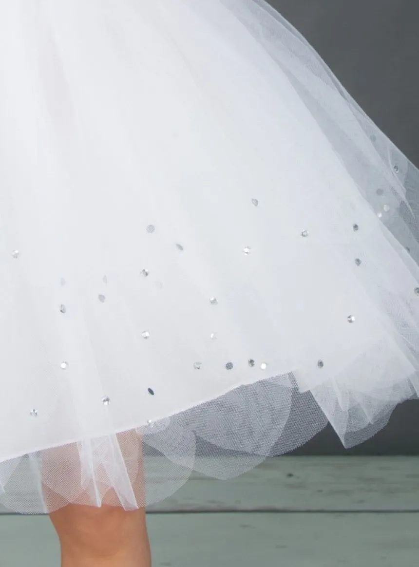 Robe bébé petite fille blanche strass Angéla