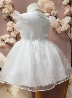 Robe blanche bébé et petite fille Solène