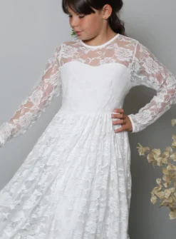 Robe bohème fille en dentelle