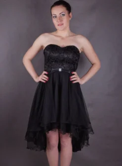 Robe bustier courte demoiselle d'honneur femme dos lacé
