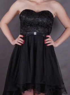 Robe bustier courte demoiselle d'honneur femme dos lacé