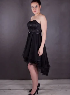 Robe bustier courte demoiselle d'honneur femme dos lacé