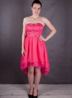 Robe bustier courte demoiselle d'honneur femme dos lacé