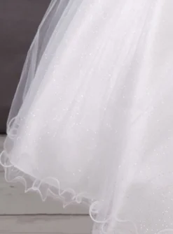 Robe communion blanche Dorothée scintillante