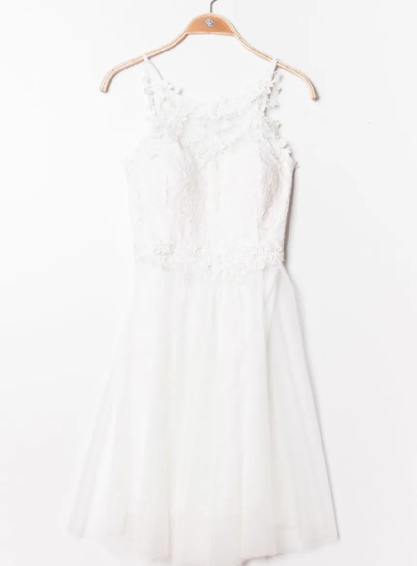 robe cortège femme voilage et dentelle