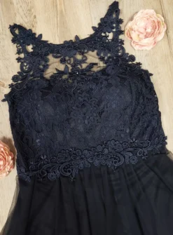 robe cortège femme voilage et dentelle