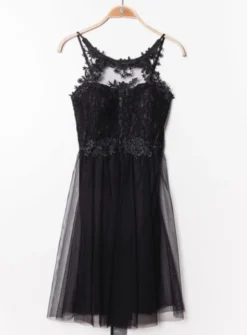 robe cortège femme voilage et dentelle