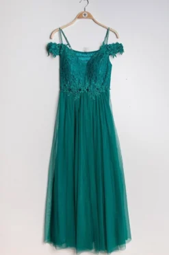 Robe cortège longue femme tulle et dentelle