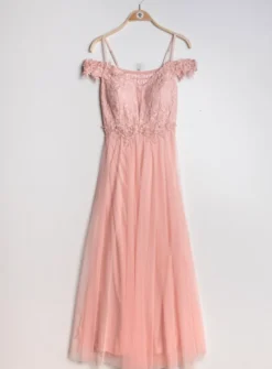 Robe cortège longue femme tulle et dentelle