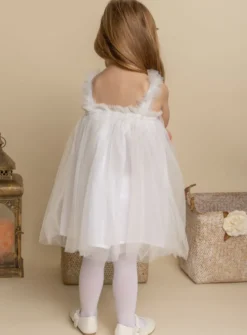 Robe cérémonie + bandeau cheveux fleurs Loretta