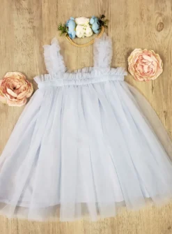 Robe cérémonie + bandeau cheveux fleurs Loretta