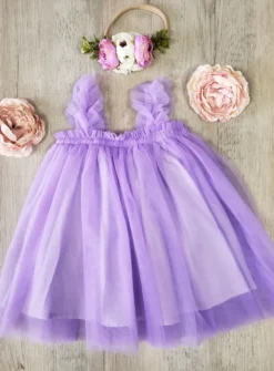 Robe cérémonie + bandeau cheveux fleurs Loretta