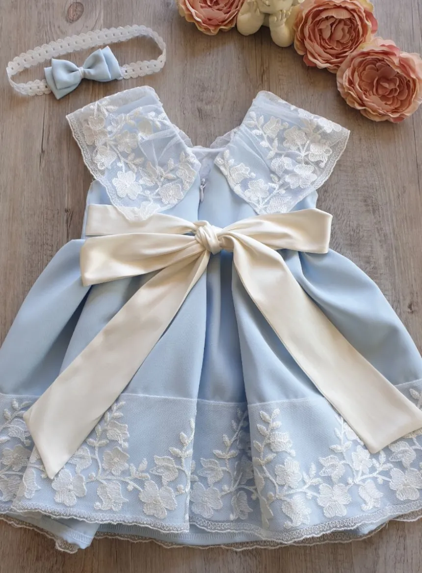 Robe cérémonie bébé + bandeau Clara