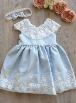 Robe cérémonie bébé + bandeau Clara