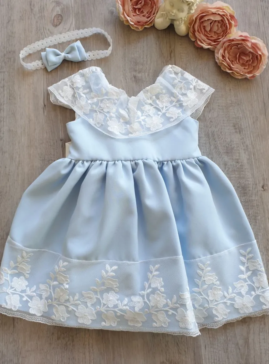 Robe cérémonie bébé + bandeau Clara