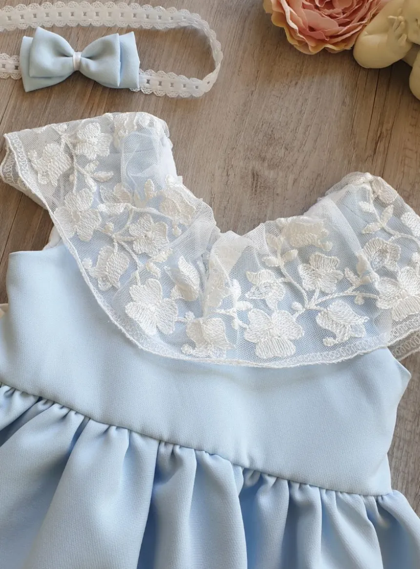 Robe cérémonie bébé + bandeau Clara