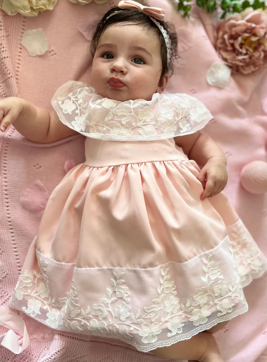 Robe cérémonie bébé + bandeau Clara