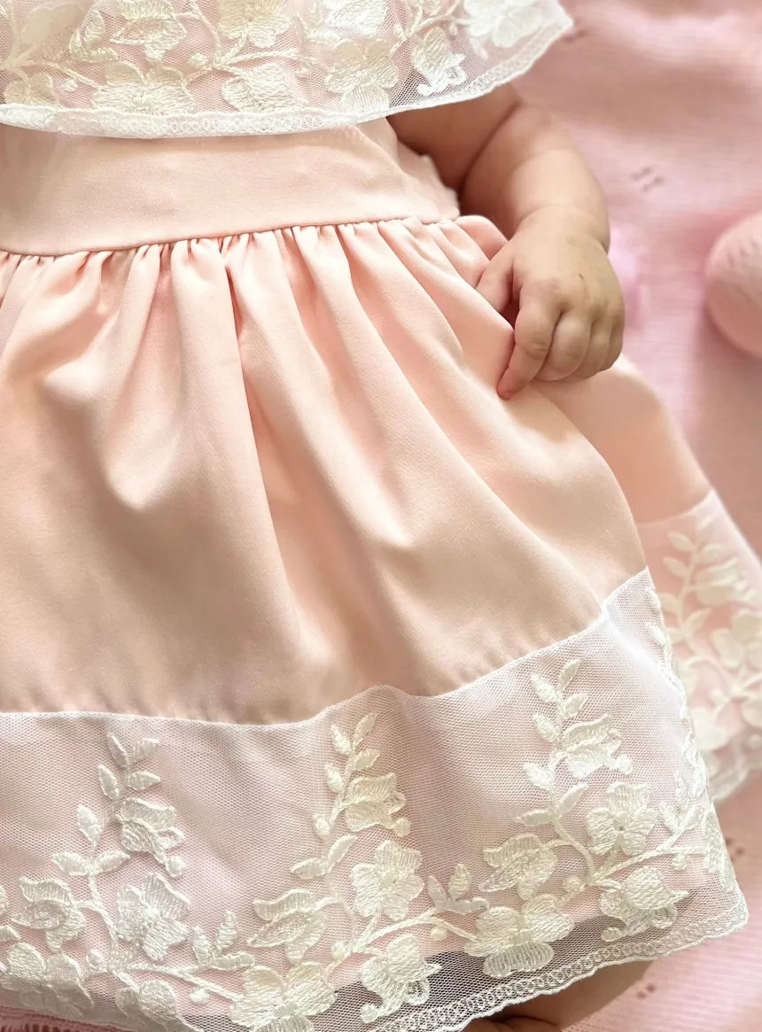Robe cérémonie bébé + bandeau Clara