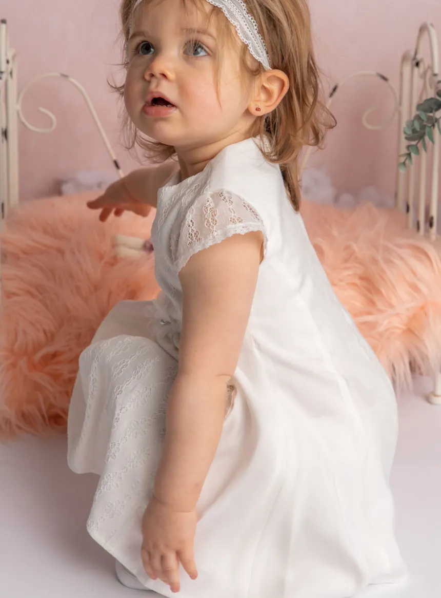 Robe cérémonie bébé fille dentelle Nina