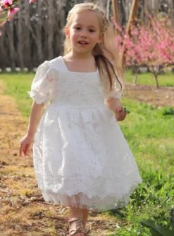 Robe cérémonie champêtre petite fille Kendy