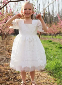 Robe cérémonie champêtre petite fille Kendy