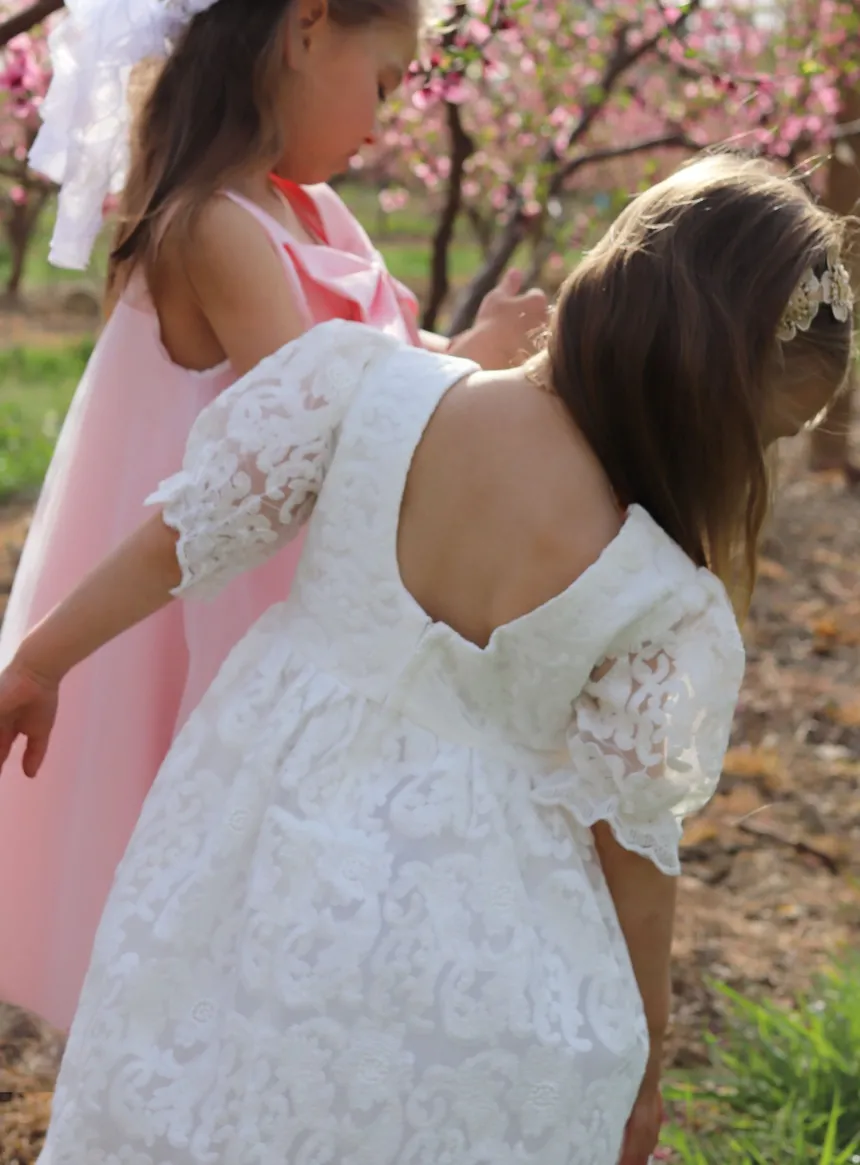 Robe cérémonie champêtre petite fille Kendy