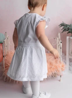 Robe cérémonie coton et broderie anglaise Milla