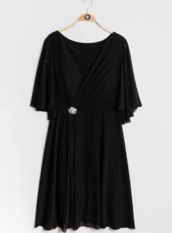 Robe cérémonie femme courte grande taille mousseline