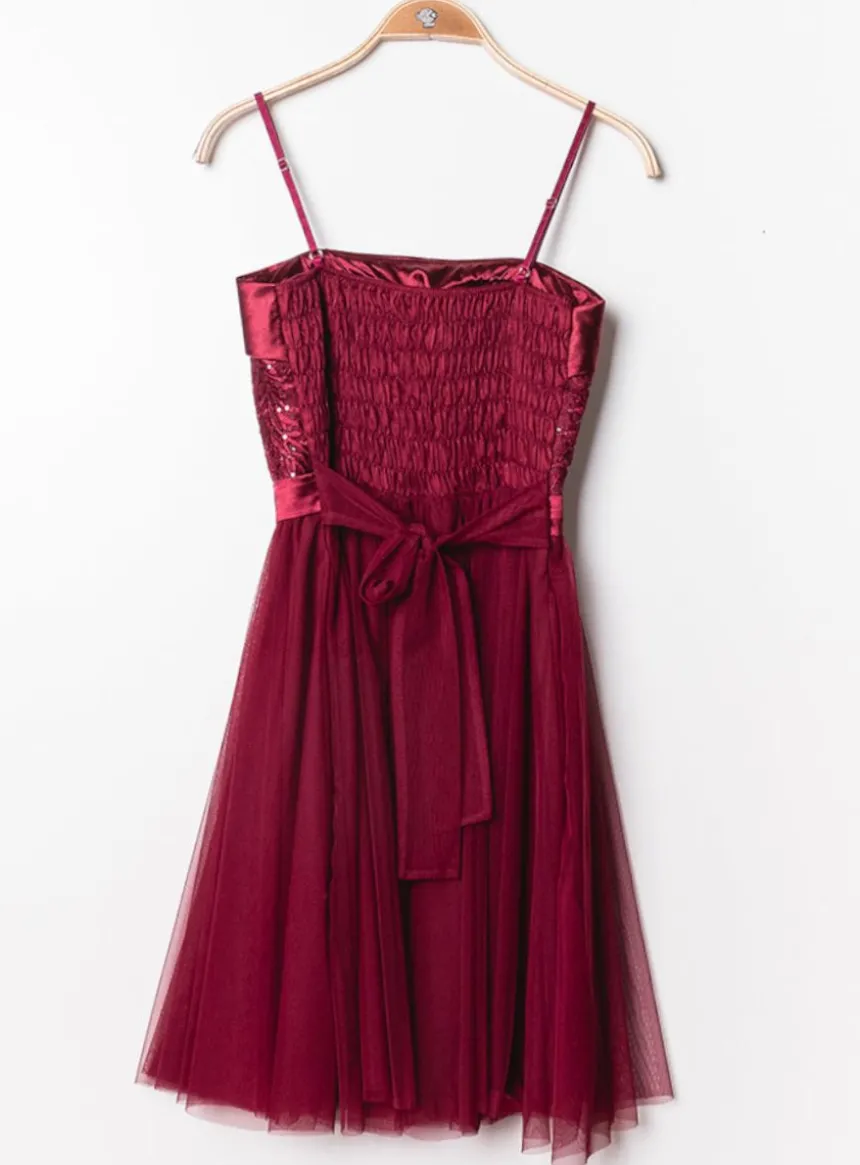 Robe cérémonie femme courte tulle