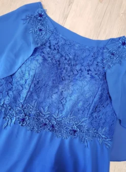 Robe cérémonie femme grande taille cape mousseline