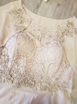 Robe cérémonie femme grande taille cape mousseline