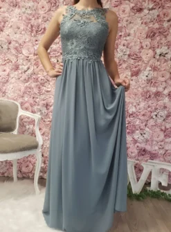 Robe cérémonie femme longue bustier dentelle