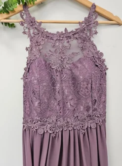 Robe cérémonie femme longue bustier dentelle
