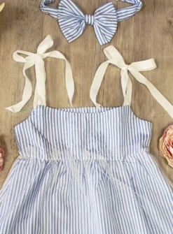 Robe cérémonie fille coton + bandeau