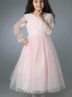 Robe cérémonie fille dentelle V au dos
