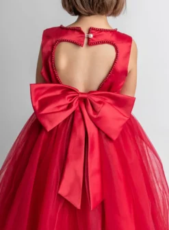Robe cérémonie fille dos coeur Pia