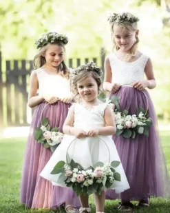Robe cérémonie fille dos nu et dentelle